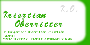 krisztian oberritter business card